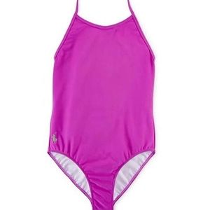 NWT RALPH LAUREN Girls' Halter Swimsuit, Sz 12